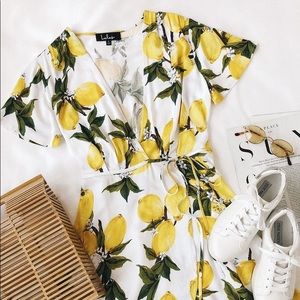 LEMON WRAP DRESS
